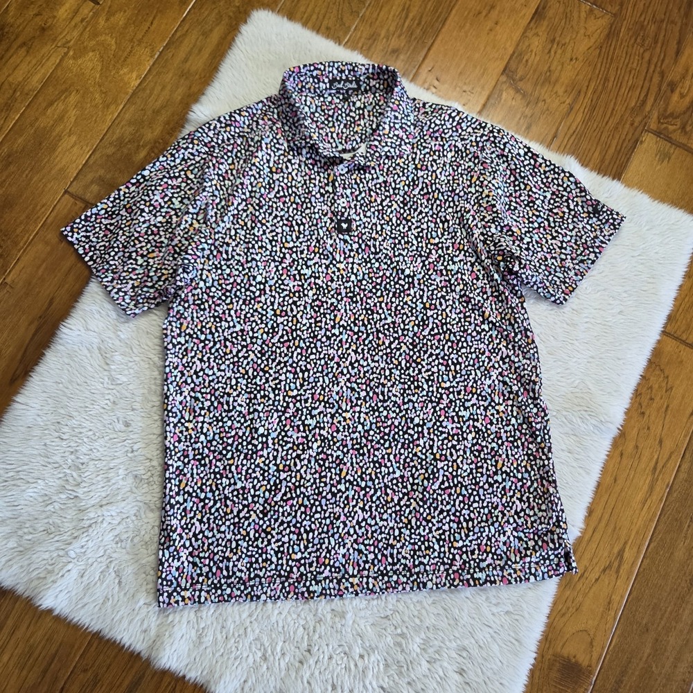 Bad Birdie Golf Polo Shirt Men's XL Abstract Print